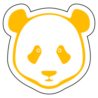 Simple Panda Face Sticker (Yellow)